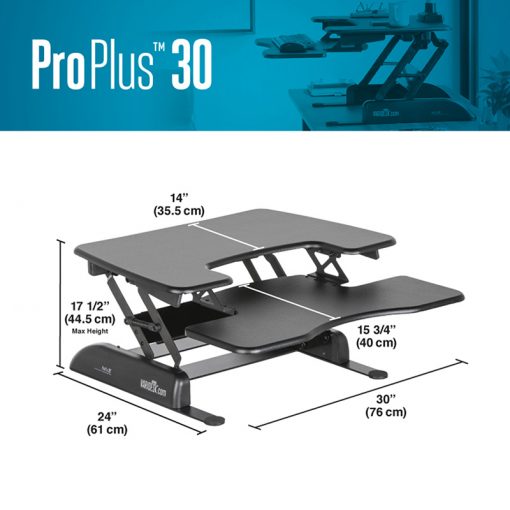 VARIDESK Pro Plus 30" - Height-Adjustable Standing Desk - SOLD - Image 2