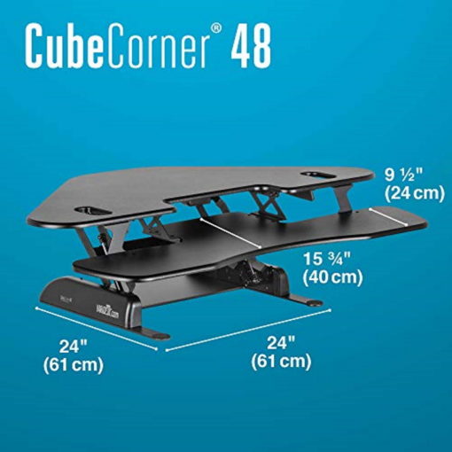 VARIDESK Cube Corner 48" - Height-Adjustable Standing Desk - 1 available - Image 2