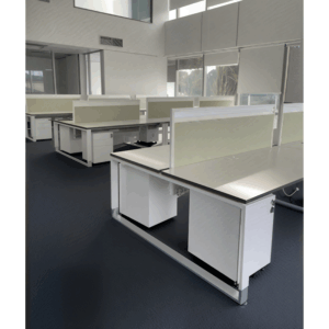 4 Person Desk with Partitions - 3600 x 1650 - 1 available