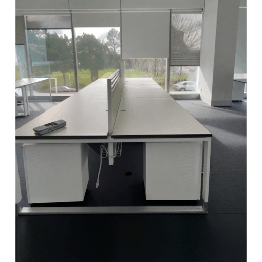 4 Person Desk with Partitions - 3600 x 1650 - 1 available - Image 2