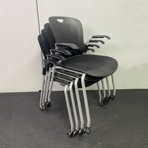 Herman Miller Caper Stack Chair With Armrests - SOLD
