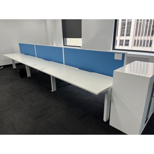6 Person Desk with Partitions - 4500 x 1600 - SOLD