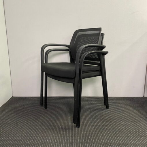 Stackable Black Chairs by Allsteel - SOLD