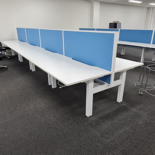 4 Person Desk with Partitions - SOLD