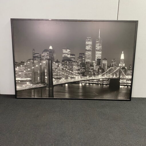 New York City Brooklyn Bridge Night Skyline with Frame 1780 x 1185 - SOLD