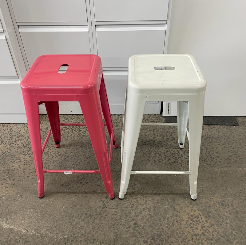 Pink tolix stool deals