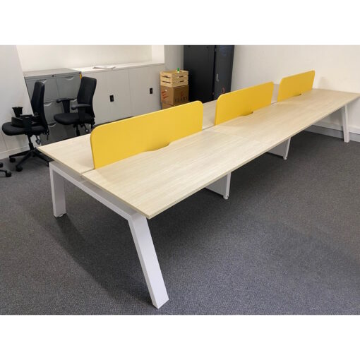 6 Person Desk with Partitions 4290 x 1450 - SOLD