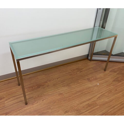 Tempered Glass Top Console Table | Hallway Table - 1500 x 400 x 720H - SOLD