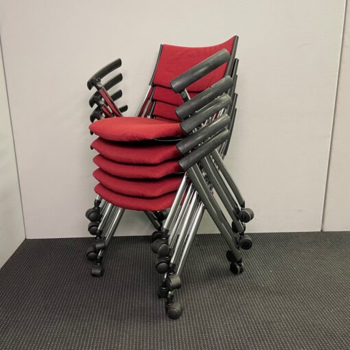 Large Set of Stackable Chairs With Castors Training/Conference Chair - SOLD
