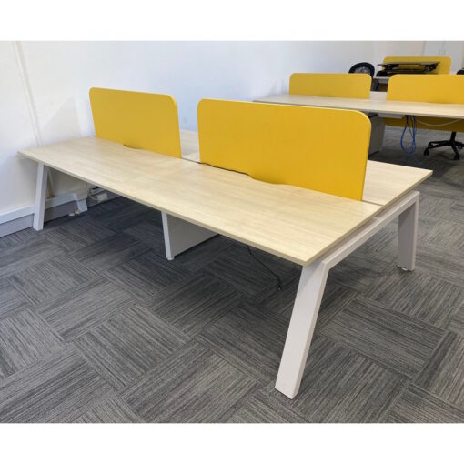 4 Person Desk with Partitions 1430 x 700 - SOLD