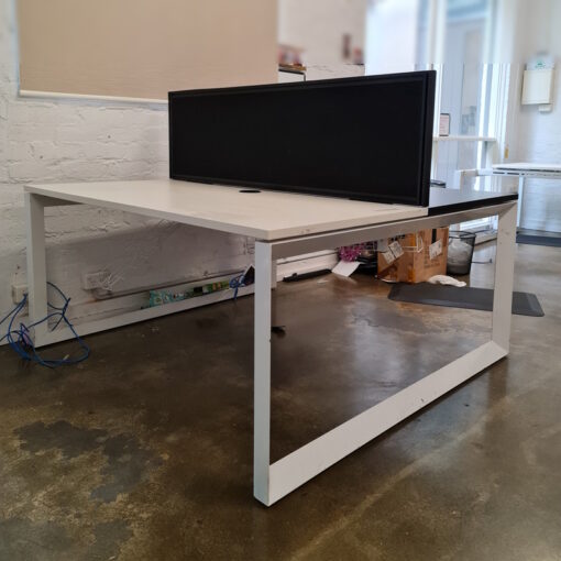 2 Person Desk with Partitions 1500 x 1500 - SOLD - Image 5