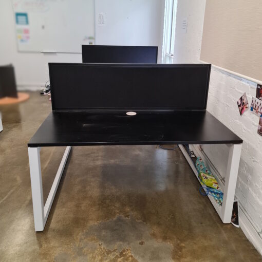 2 Person Desk with Partitions 1500 x 1500 - SOLD - Image 4