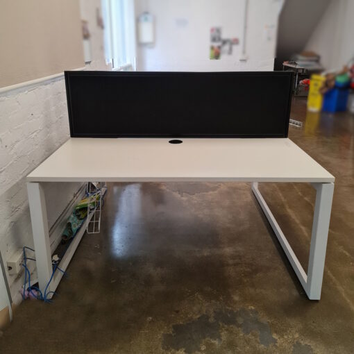 2 Person Desk with Partitions 1500 x 1500 - SOLD - Image 2
