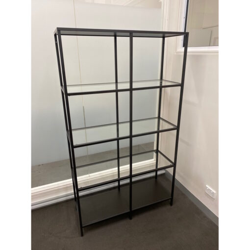 Ikea VITTSJÖ Glass Shelving Unit - SOLD