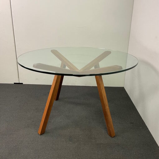 Glass Top Round Table 1200mm in Diameter - SOLD