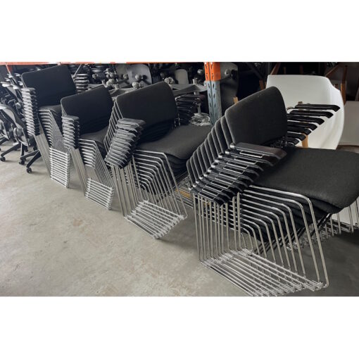 Stackable Chairs with Armrests by Howe 40/4 - SOLD - Image 7