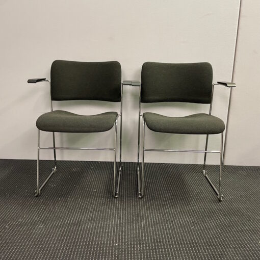 Stackable Chairs with Armrests by Howe 40/4 - SOLD - Image 2