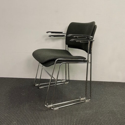 Stackable Chairs with Armrests by Howe 40/4 - SOLD