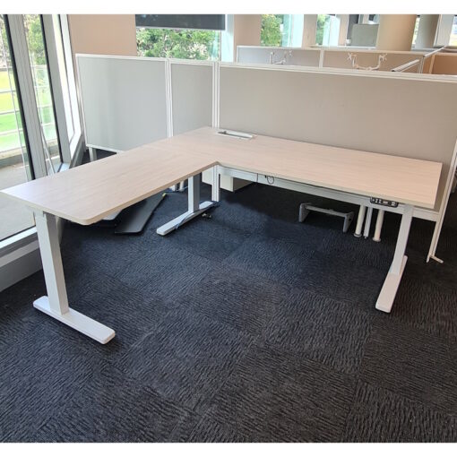 Electric Height Adjustable Desk & Return 3 sizes - SOLD