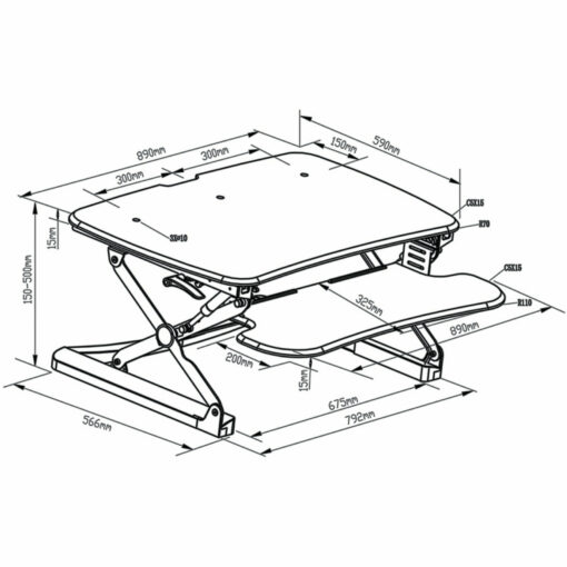 Sylex Arise Deskalator Sit-Stand Desk 890W X 590D - 8 available - Image 8