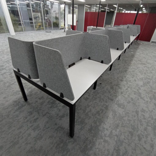 6 Person Desk with Partitions - 2 sizes - SOLD - Image 2