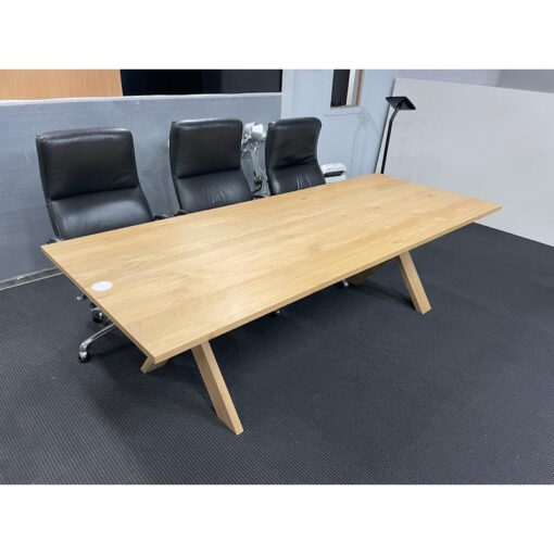 Solid Wood Meeting / Dining Table - 2500 x 1000 - SOLD - Image 2