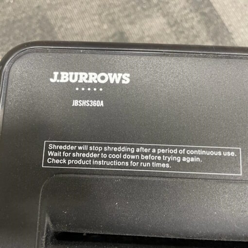 J.Burrows Cross Cut Paper Shredder S360A - SOLD - Image 5