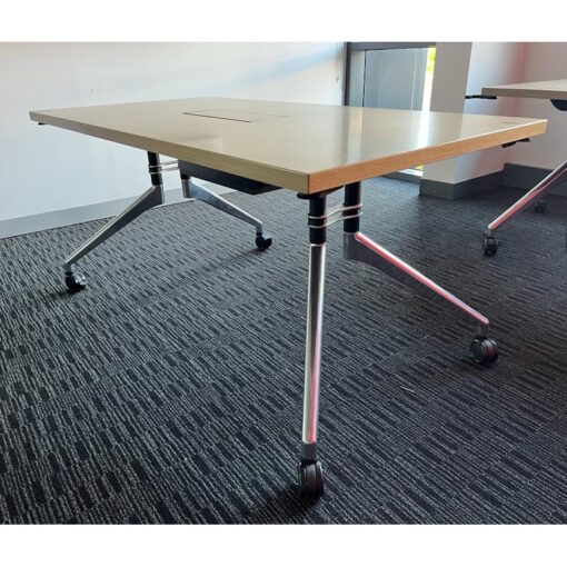 Mobile Meeting Table on Castors - 1600 x 800 - 3 available - Image 3