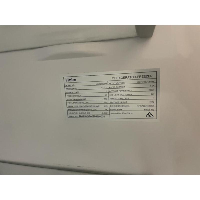 Haier 450L Bottom Mount Fridge HBM450WH1 SOLD Canterbury Used