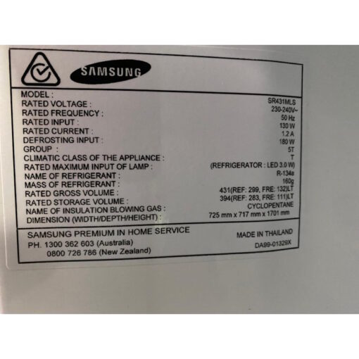 431L Samsung Fridge SR431MLS - SOLD - Image 4