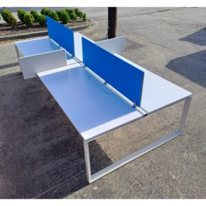 4 Person Desk with Partitions 3600 x 1600 - 1 available