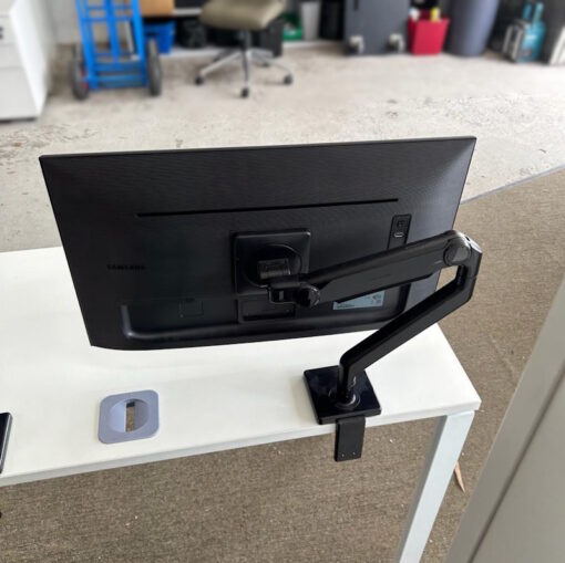 Monitor Stand Desk Mount with Samsung 27" 4K Ultra HD Black Monitor - SOLD - Image 3