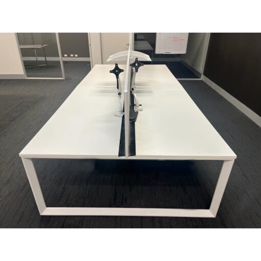 4 Person Desk with Partitions 3600 x 1600 - SOLD - Image 3