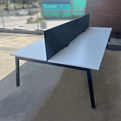 4 Person Desk with Partitions 3200 x 1600 - SOLD