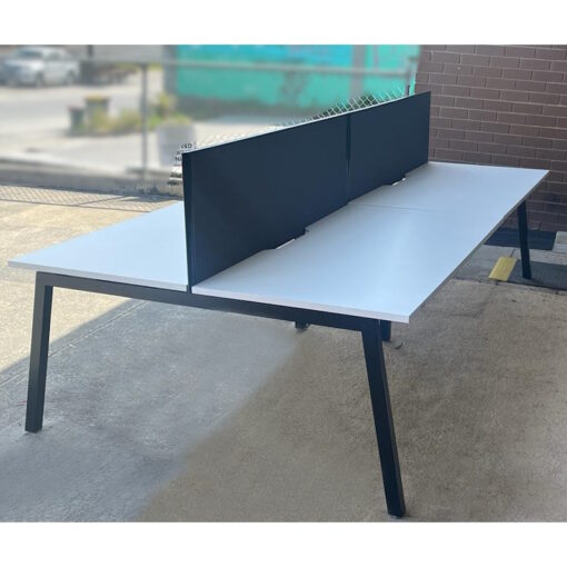 4 Person Desk with Partitions 3200 x 1600 - SOLD - Image 2
