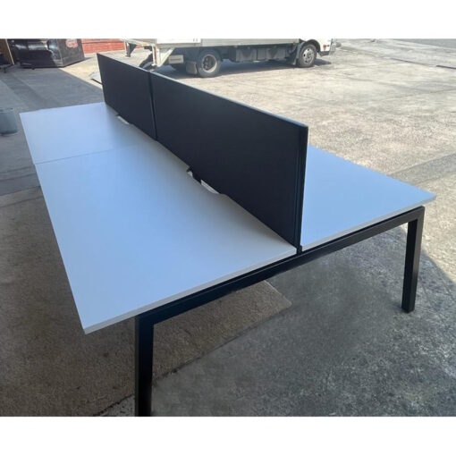 4 Person Desk with Partitions 3200 x 1600 - SOLD - Image 3