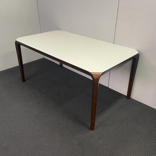 Tempered Glass Top Table with Wooden Legs - 1600 x 900 - SOLD - Image 4