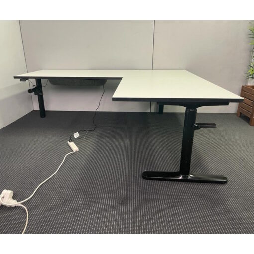 Electric Height Adjustable Desk & Return - 2000 x 1800 - SOLD - Image 5