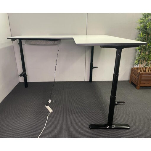 Electric Height Adjustable Desk & Return - 2000 x 1800 - SOLD - Image 3