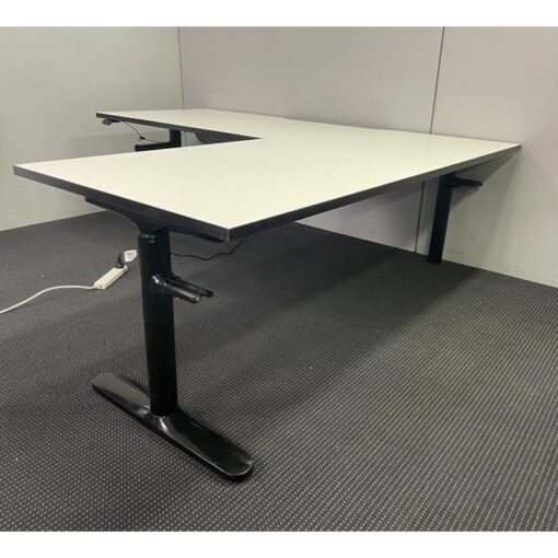 Electric Height Adjustable Desk & Return - 2000 x 1800 - SOLD - Image 4