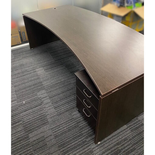 Executive Desk Curved Front - 2100 x 900 - SOLD - Image 2