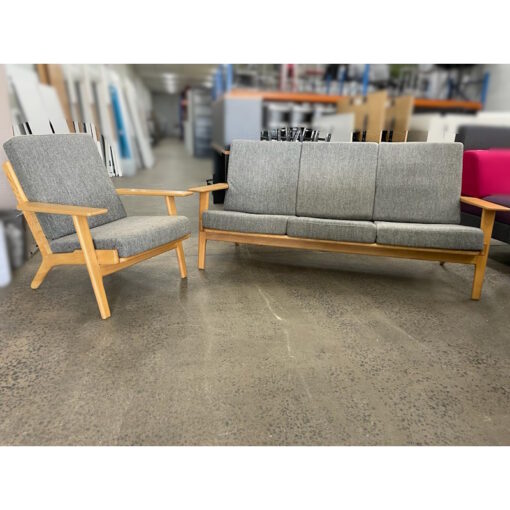 Set of 3-Seater Sofa & a Tub Chair - SOLD - Image 2