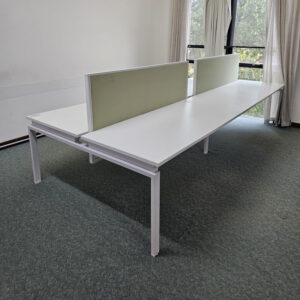 4 Person Desk with Partitions 3600 x 1500 - 2 available