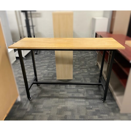 Mobile Tall Table with Castors - 1600 x 590 x 1050H - SOLD - Image 4