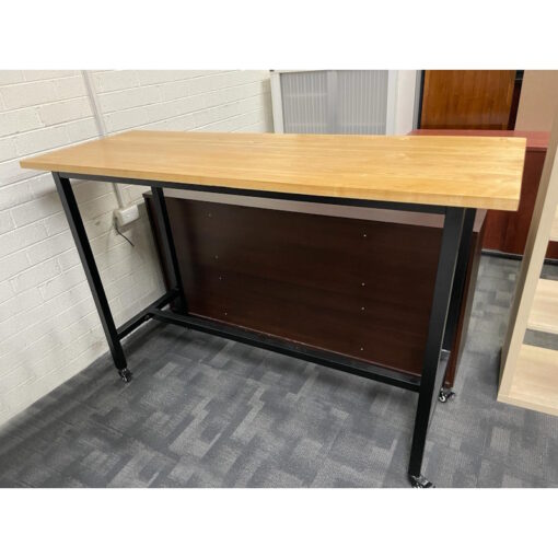 Mobile Tall Table with Castors - 1600 x 590 x 1050H - SOLD - Image 3