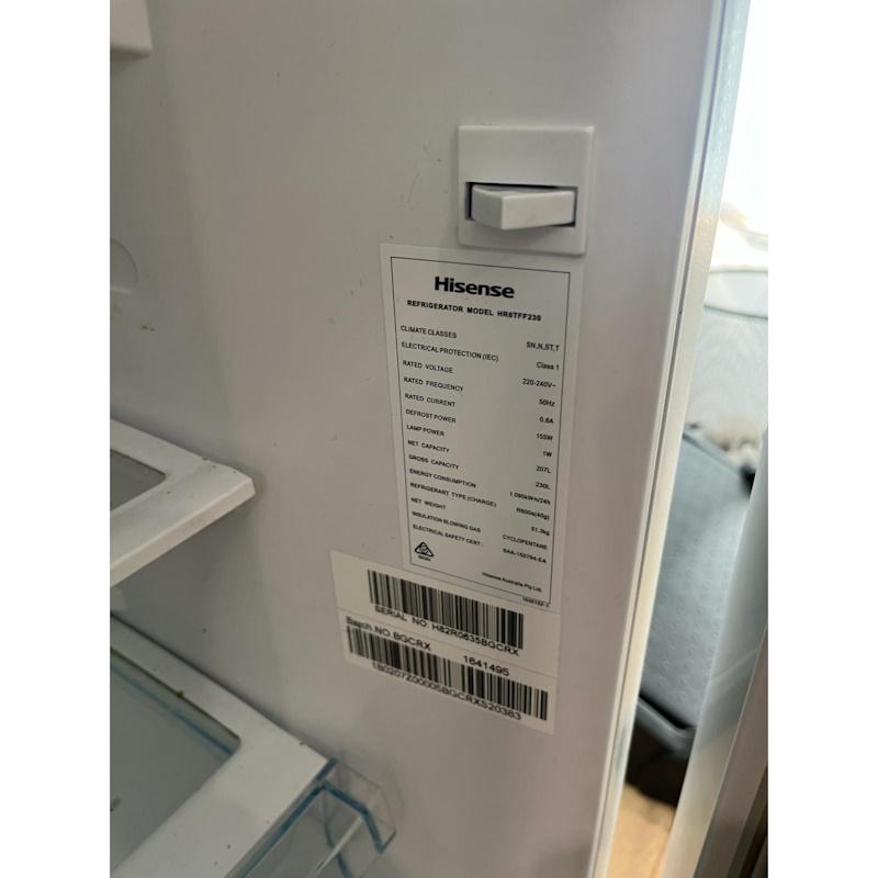 Hisense 230L Top Mount Fridge HR6TFF230 SOLD Canterbury Used Office