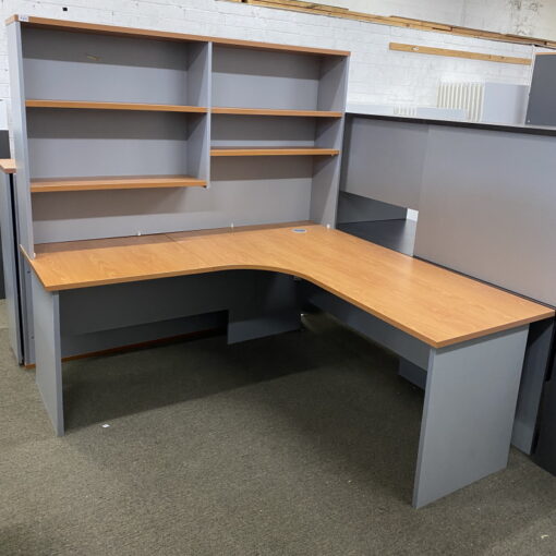 Corner Workstation with Hutch 1800 x 1800 - SOLD - Image 2