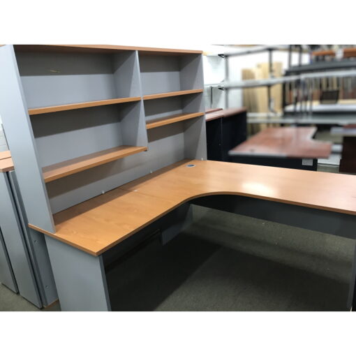 Corner Workstation with Hutch 1800 x 1800 - SOLD - Image 3