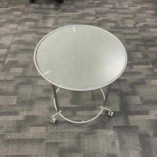 Small Mobile Side Table - 500mm in Diameter x 610H - SOLD - Image 3