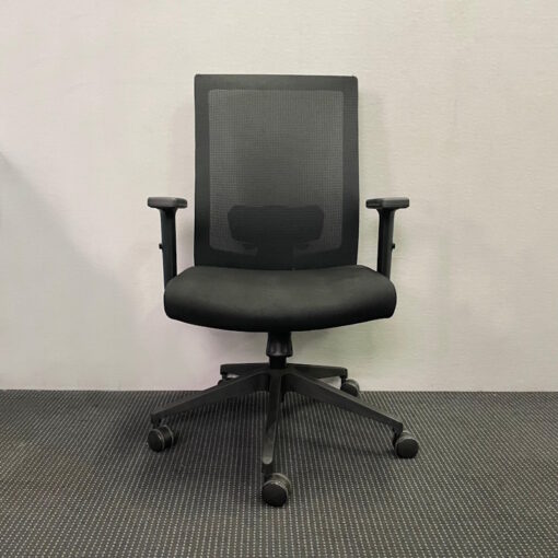 Mesh Back Black Office Chairs - SOLD